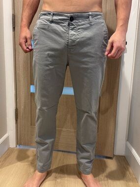 Men's Slim Straight Chino Pants - Gray